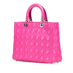 ディオール カナージュ レディディオール ショルダーバッグ ハンドバッグ 2WAY ピンク レザー レディース Dior 【中古】