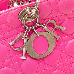 ディオール カナージュ レディディオール ショルダーバッグ ハンドバッグ 2WAY ピンク レザー レディース Dior 【中古】