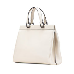 グッチ ズゥミ ホースビット ハンドバッグ トップハンドル 564714 ホワイト レザー レディース GUCCI 【中古】