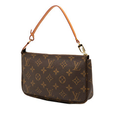 ルイ ヴィトン モノグラム ポシェット アクセソワール ショルダーバッグ M51980 ブラウン PVC レザー レディース LOUIS VUITTON 中古