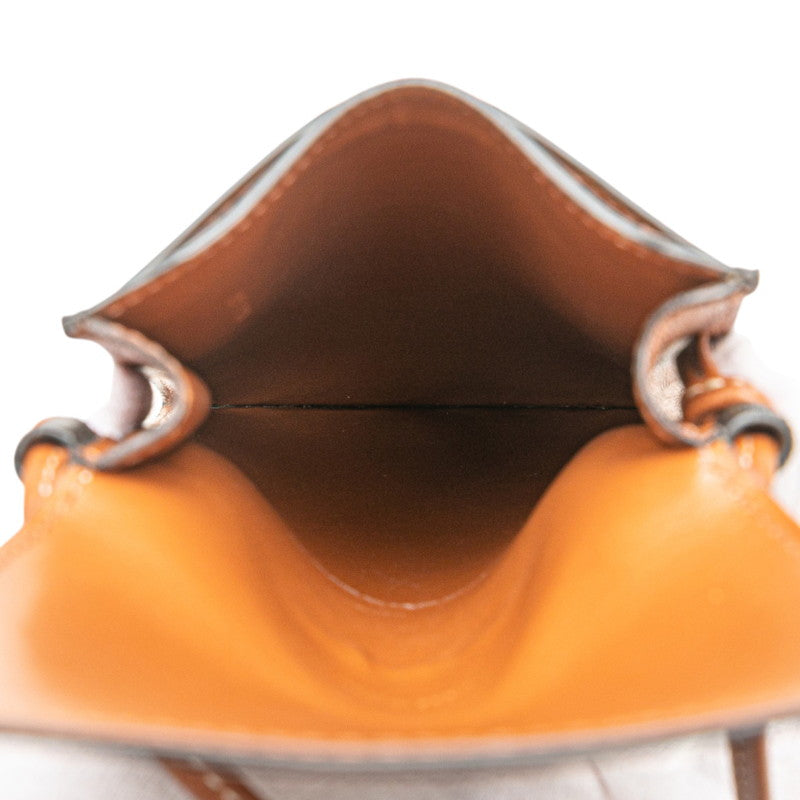 セリーヌ トリンオフ モバイルポーチ フォンポーチ ショルダーバッグ ブラック ブラウン PVC レザー レディース CELINE 【中古】