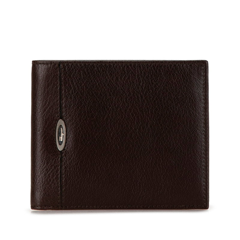 サルヴァトーレフェラガモ 二つ折り財布 IR-661050 ブラウン レザー レディース Salvatore Ferragamo 【中古】