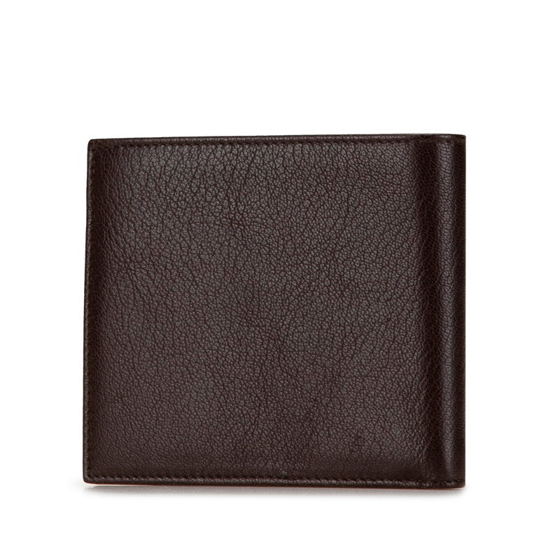 サルヴァトーレフェラガモ 二つ折り財布 IR-661050 ブラウン レザー レディース Salvatore Ferragamo 【中古】