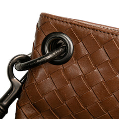ボッテガヴェネタ イントレチャート ショルダーバッグ ブラウン レザー レディース BOTTEGAVENETA 【中古】