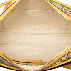 グッチ オフィディア GGフローラ ボディバッグ ウエストバッグ 574796 イエロー マルチカラー PVC レザー レディース GUCCI 中古