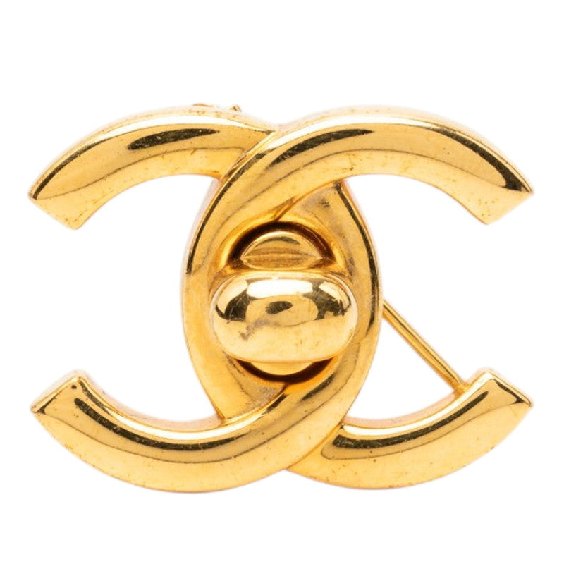 シャネル ココマーク ターンロック ブローチ ヴィンテージ 96P ゴールド メッキ GP レディース CHANEL 【中古】
