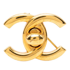 シャネル ココマーク ターンロック ブローチ ヴィンテージ 96P ゴールド メッキ GP レディース CHANEL 【中古】