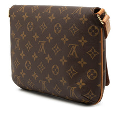 ルイ ヴィトン モノグラム ミュゼット タンゴ ショート ショルダーバッグ M51257 ブラウン PVC レザー レディース LOUIS VUITTON 【中古】