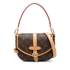 ルイ ヴィトン モノグラム ソミュールBB ハンドバッグ ショルダーバッグ 2WAY M46740 ブラウン PVC レザー レディース LOUIS VUITTON 【中古】