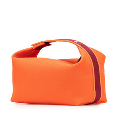 エルメス ブリッド ア ブラック GM ハンドバッグ オレンジ キャンバス レディース HERMES 【中古】