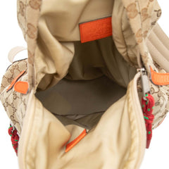 グッチ × The North Face ノースフェイス GGキャンバス リュック デイパック バックパック 650288 ベージュ オレンジ キャンバス レザー レディース GUCCI 【中古】