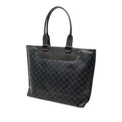 ルイ ヴィトン ダミエコバルト カバ ヴォワヤージュ トートバッグ N41397 ネイビー ブラック PVC レザー メンズ LOUIS VUITTON 中古