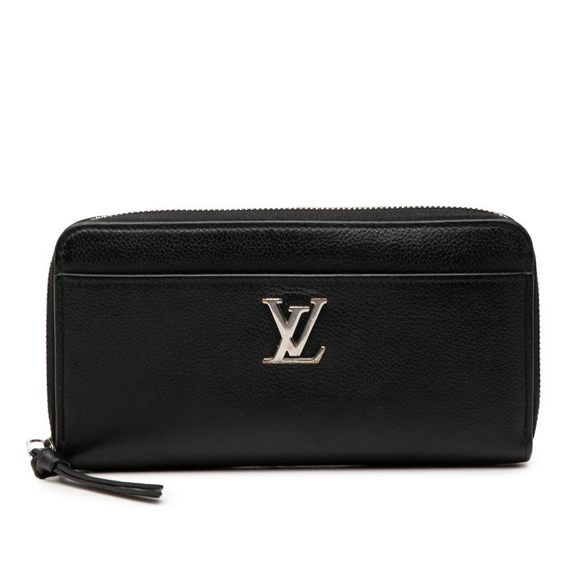 ルイ ヴィトン ジッピー ロックミー ラウンドファスナー 長財布 M62622 ノワール ブラック レザー レディース LOUIS VUITTON 【中古】