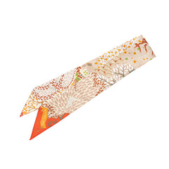 エルメス ツイリー Dans Un Jardin Anglais 英国式庭園にて スカーフ ベージュ マルチカラー シルク レディース HERMES 【中古】