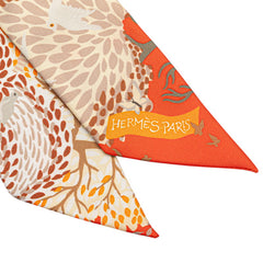 エルメス ツイリー Dans Un Jardin Anglais 英国式庭園にて スカーフ ベージュ マルチカラー シルク レディース HERMES 【中古】