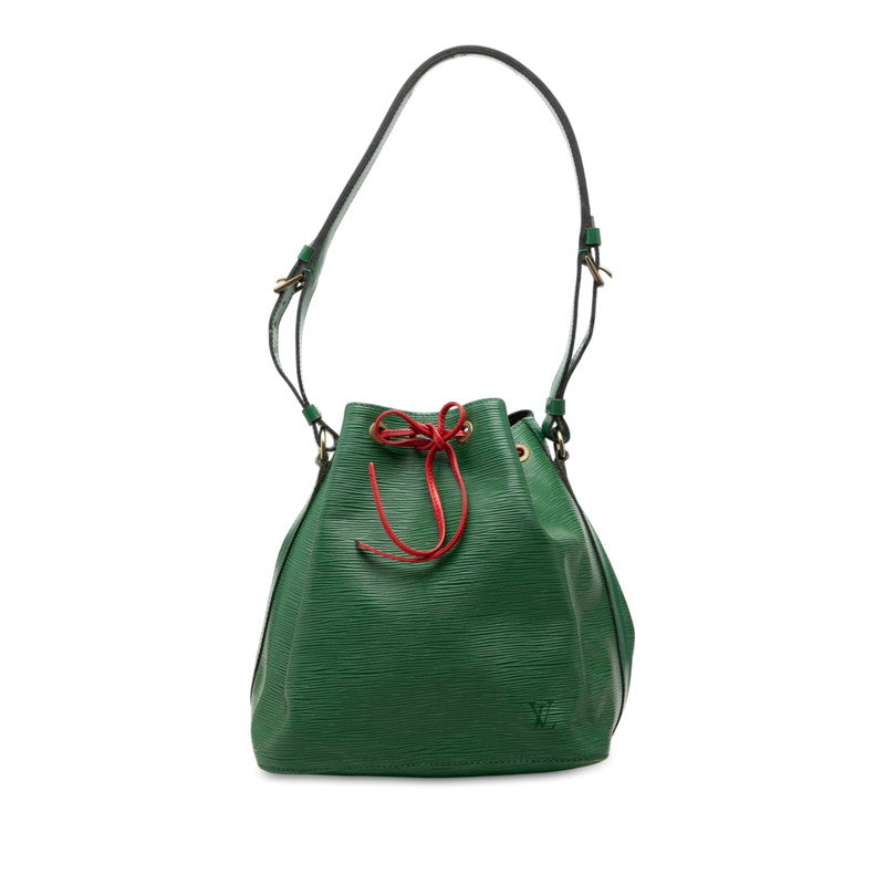 ルイ ヴィトン エピ プチ ノエ ショルダーバッグ バイカラー M44147 グリーン レッド レザー レディース LOUIS VUITTON 【中古】