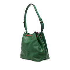 ルイ ヴィトン エピ プチ ノエ ショルダーバッグ バイカラー M44147 グリーン レッド レザー レディース LOUIS VUITTON 【中古】