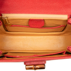 グッチ バンブー ハンドバッグ ショルダーバッグ 2WAY 000 2046 0188 レッド レザー レディース GUCCI 【中古】