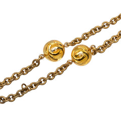 シャネル ココマーク ロング チェーン ネックレス 25 ゴールド メッキ レディース CHANEL 【中古】