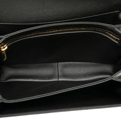 セリーヌ トリオンフ ティーン 斜め掛け ショルダーバッグ ブラック シャイニーカーフスキン レディース CELINE 【中古】