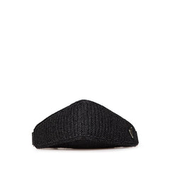 プラダ トライアングル クロシェ 斜め掛け ショルダーバッグ ブラック ラフィア レディース PRADA 【中古】