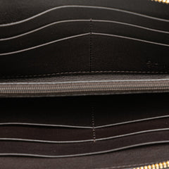 グッチ グッチシマ L字ファスナー 長財布 332747 ブラウン レザー レディース GUCCI 【中古】