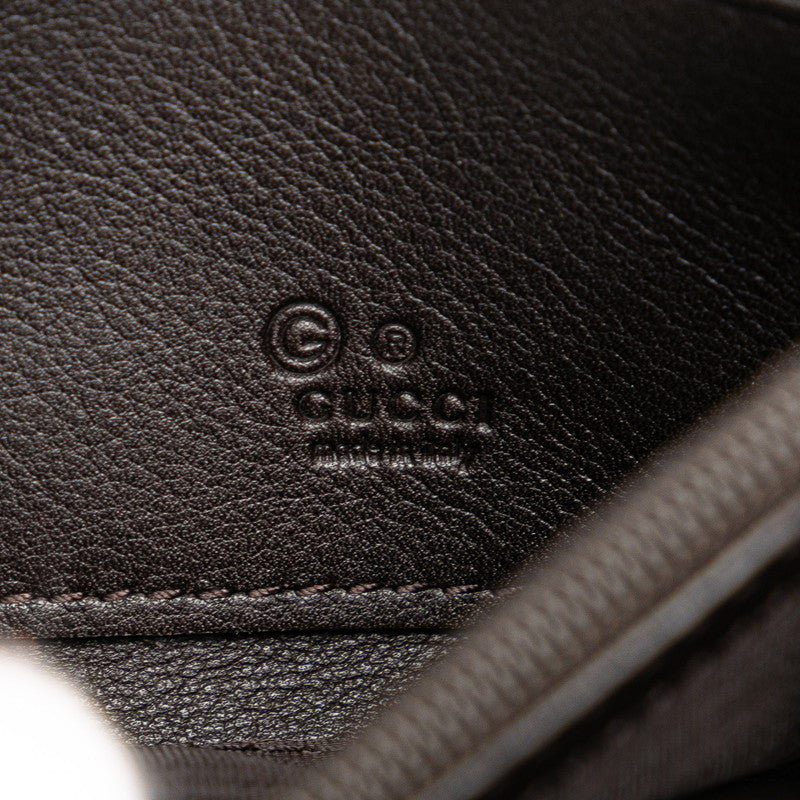グッチ グッチシマ L字ファスナー 長財布 332747 ブラウン レザー レディース GUCCI 【中古】