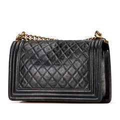 シャネル ボーイシャネル ココマーク チェーン ショルダーバッグ ブラック レザー レディース CHANEL 【中古】