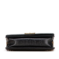 シャネル ボーイシャネル ココマーク チェーン ショルダーバッグ ブラック レザー レディース CHANEL 【中古】