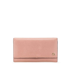 グッチ インターロッキングG 長財布 449279 ピンク レザー レディース GUCCI 【中古】