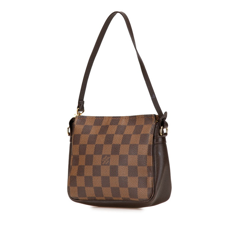 ルイ ヴィトン ダミエ トゥルース メイクアップ アクセサリーポーチ N51982 ブラウン PVC レザー レディース LOUIS VUITTON 【中古】