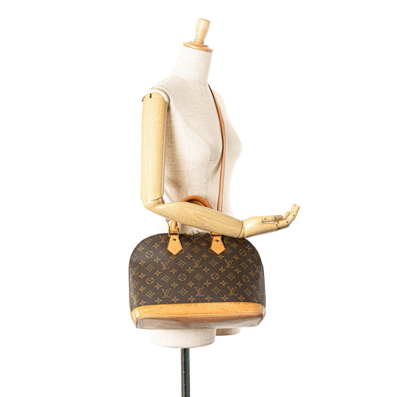 ルイ ヴィトン モノグラム アルマPM ハンドバッグ ショルダーバッグ 2WAY M51130 ブラウン PVC レザー レディース LOUIS VUITTON 【中古】