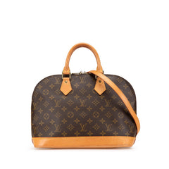 ルイ ヴィトン モノグラム アルマPM ハンドバッグ ショルダーバッグ 2WAY M51130 ブラウン PVC レザー レディース LOUIS VUITTON 【中古】