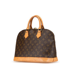 ルイ ヴィトン モノグラム アルマPM ハンドバッグ ショルダーバッグ 2WAY M51130 ブラウン PVC レザー レディース LOUIS VUITTON 【中古】