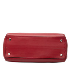 フェンディ ドットコム ハンドバッグ ショルダーバッグ 2WAY 8BN293 レッド レザー レディース FENDI 【中古】