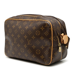 ルイ ヴィトン モノグラム リポーターPM 斜め掛け ショルダーバッグ M45254 ブラウン PVC レザー レディース LOUIS VUITTON 【中古】