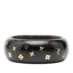 ルイ ヴィトン ブラスレ シルバニアGM ブレスレット M65939 ブラウン ゴールド ウッド レディース LOUIS VUITTON 中古