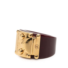 ルイ ヴィトン バーグ ロックミー リング 指輪 #M ワインレッド ゴールド プラスチック メッキ レディース LOUIS VUITTON 【中古】