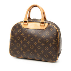 ルイ ヴィトン モノグラム トゥルーヴィル ハンドバッグ M42228 ブラウン PVC レザー レディース LOUIS VUITTON 【中古】