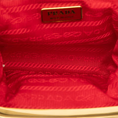 プラダ 三角ロゴプレート がま口 コインケース 小銭入れ ポーチ 1M1179 レッド テスートナイロン レディース PRADA 【中古】