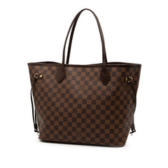 ルイ ヴィトン ダミエ ネヴァーフルMM ショルダーバッグ トートバッグ N51105 ブラウン PVC レザー レディース LOUIS VUITTON 【中古】