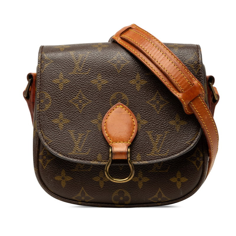 ルイ ヴィトン モノグラム サンクルーPM 斜め掛け ショルダーバッグ M51244 ブラウン PVC レザー レディース LOUIS VUITTON 【中古】