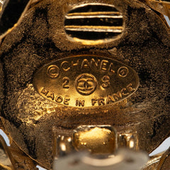 シャネル ヴィンテージ ココマーク ラインストーン イヤリング ゴールド メッキ レディース CHANEL 【中古】