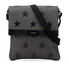 サンローラン スター ショルダーバッグ ブラック PVC レザー レディース SAINT LAURENT 【中古】