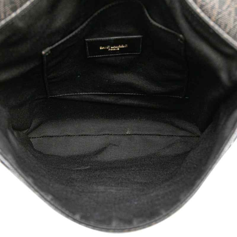 サンローラン スター ショルダーバッグ ブラック PVC レザー レディース SAINT LAURENT 【中古】