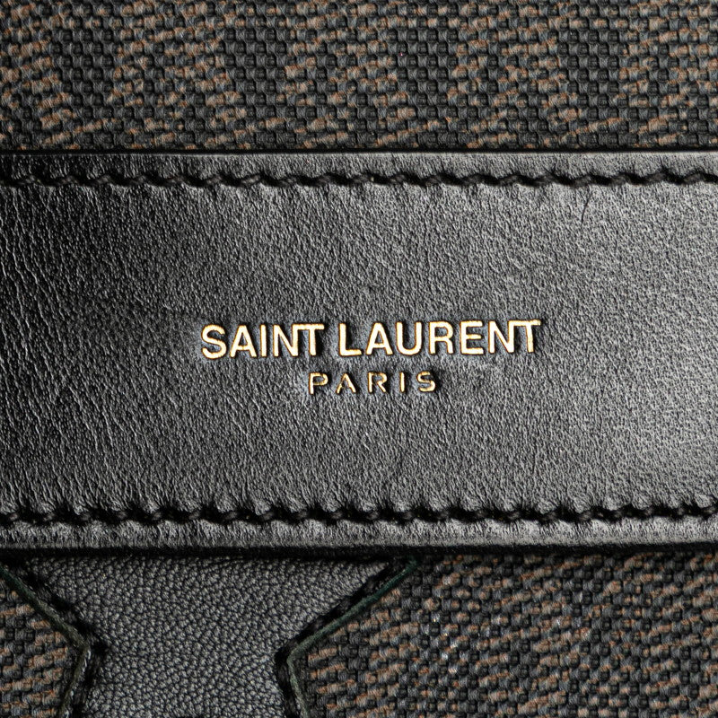 サンローラン スター ショルダーバッグ ブラック PVC レザー レディース SAINT LAURENT 【中古】