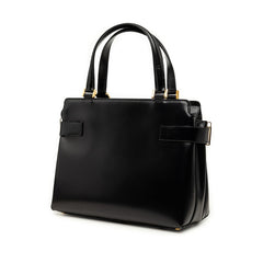 サルヴァトーレフェラガモ ガンチーニ ハンドバッグ ショルダーバッグ 2WAY AQ-210167 ブラック レザー レディース Salvatore Ferragamo 中古