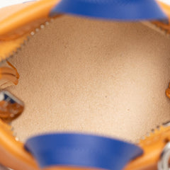 ルイ ヴィトン バッグチャーム LV ミニ ショッパー チャーム キーホルダー M02699 オレンジ ブルー レザー メタル レディース LOUIS VUITTON 【中古】
