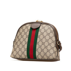 グッチ GGスプリーム シェリーライン オフィディア 斜め掛け ショルダーバッグ 499621 ブラウン PVC レザー レディース GUCCI 【中古】