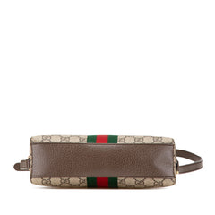 グッチ GGスプリーム シェリーライン オフィディア 斜め掛け ショルダーバッグ 499621 ブラウン PVC レザー レディース GUCCI 【中古】